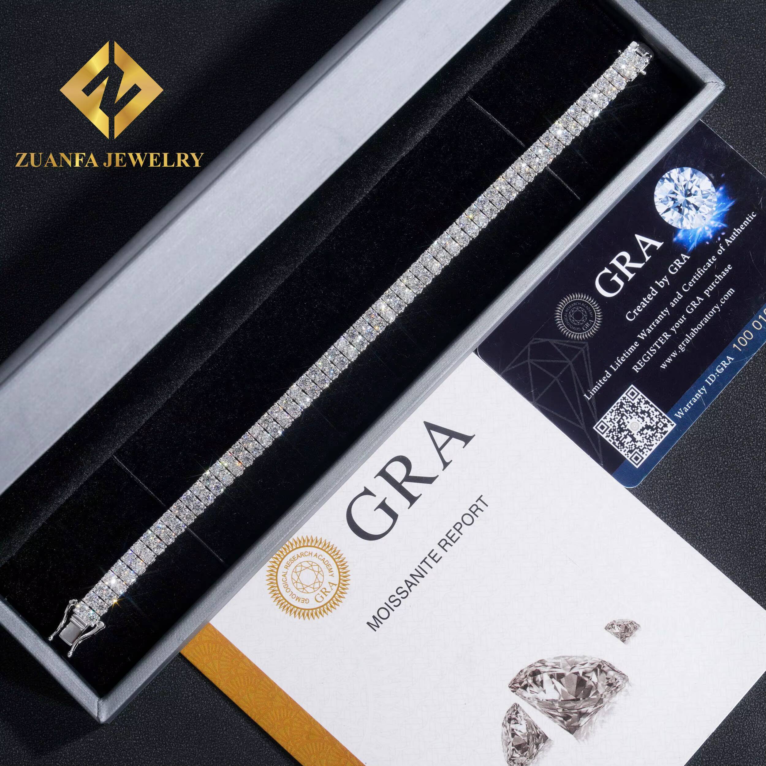 Popular Premium Look Moissanite Jewelry 925 Sterling Silver Tennis Link Chain Tennis Necklace Bracelet for Men Women