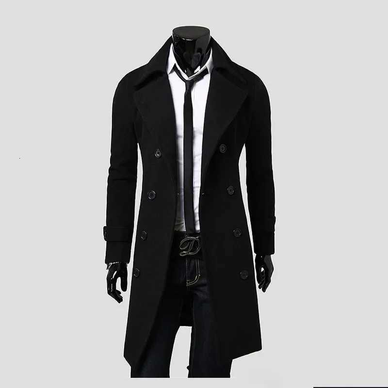 Mens Fashionable Extended Overcoat Jacket For Autumn/Winter New Arrival Cross-Border Trade Woolen Overcoat W250815