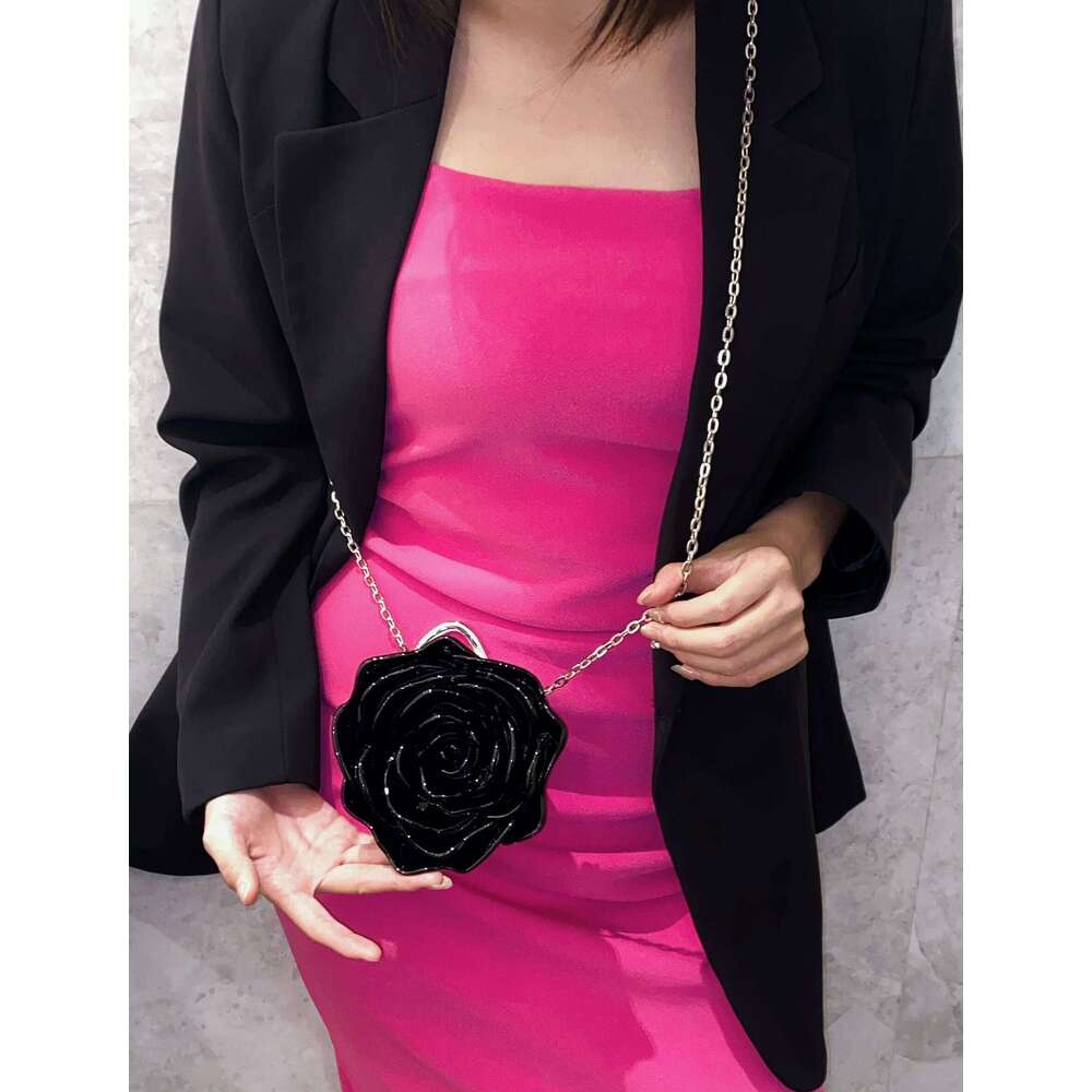 Designer bag 52 Rhinestone Stone Pattern Acrylic Rose Party Shoulder Women Vintage Crossbody Evening Bag for Weddings