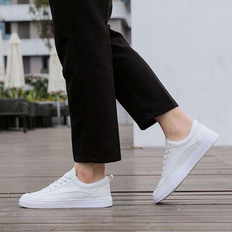 Summer Little White Board Leather Surface Anti Odor Breathable Trendy Versatile Suit Casual Shoes Men's 2025 Flat Bottom