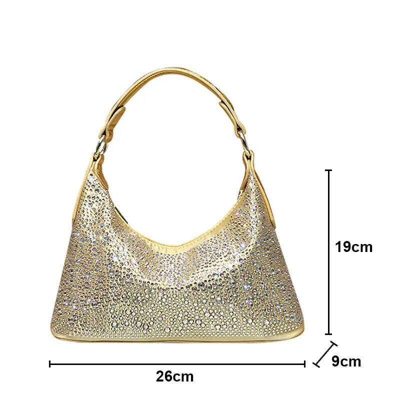 Designer bag 52 Women Evening 2025 New Shiny Rhinestone Women's Shoulder Bag Fashion Dinner Party Handbag Female Crossbody Bags