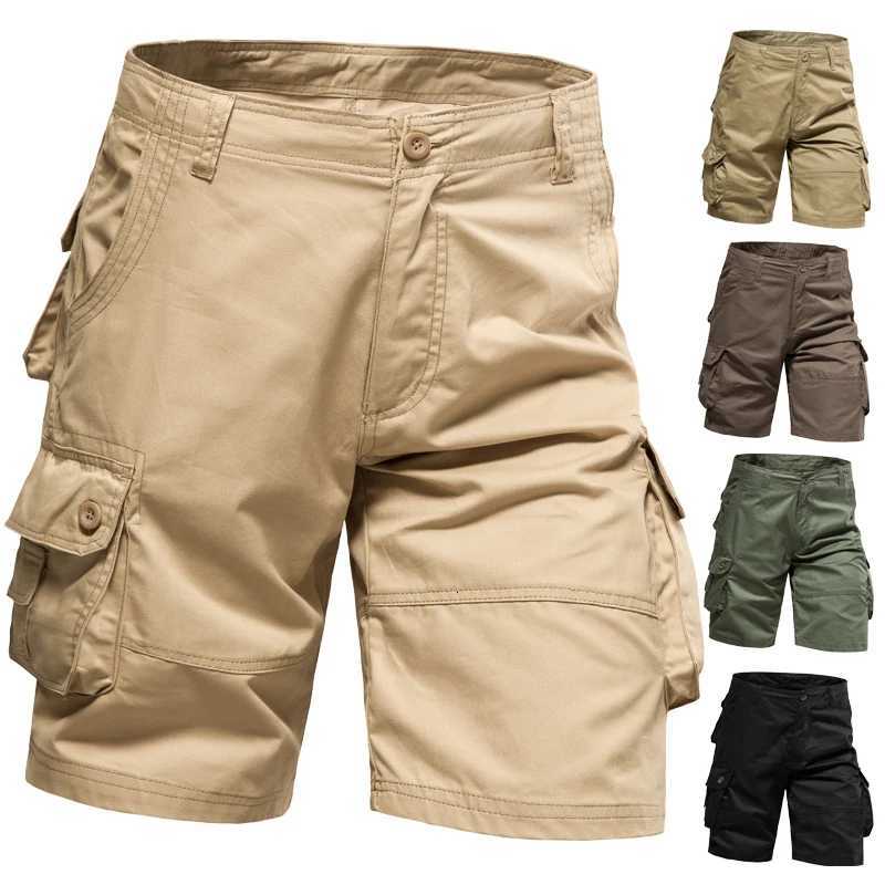 Mens Shorts Loose Large Size Multi-Pocket Overalls Summer Cotton Comfortable Nickel Pants Outdoor Casual Sports Beach Pants Y250814