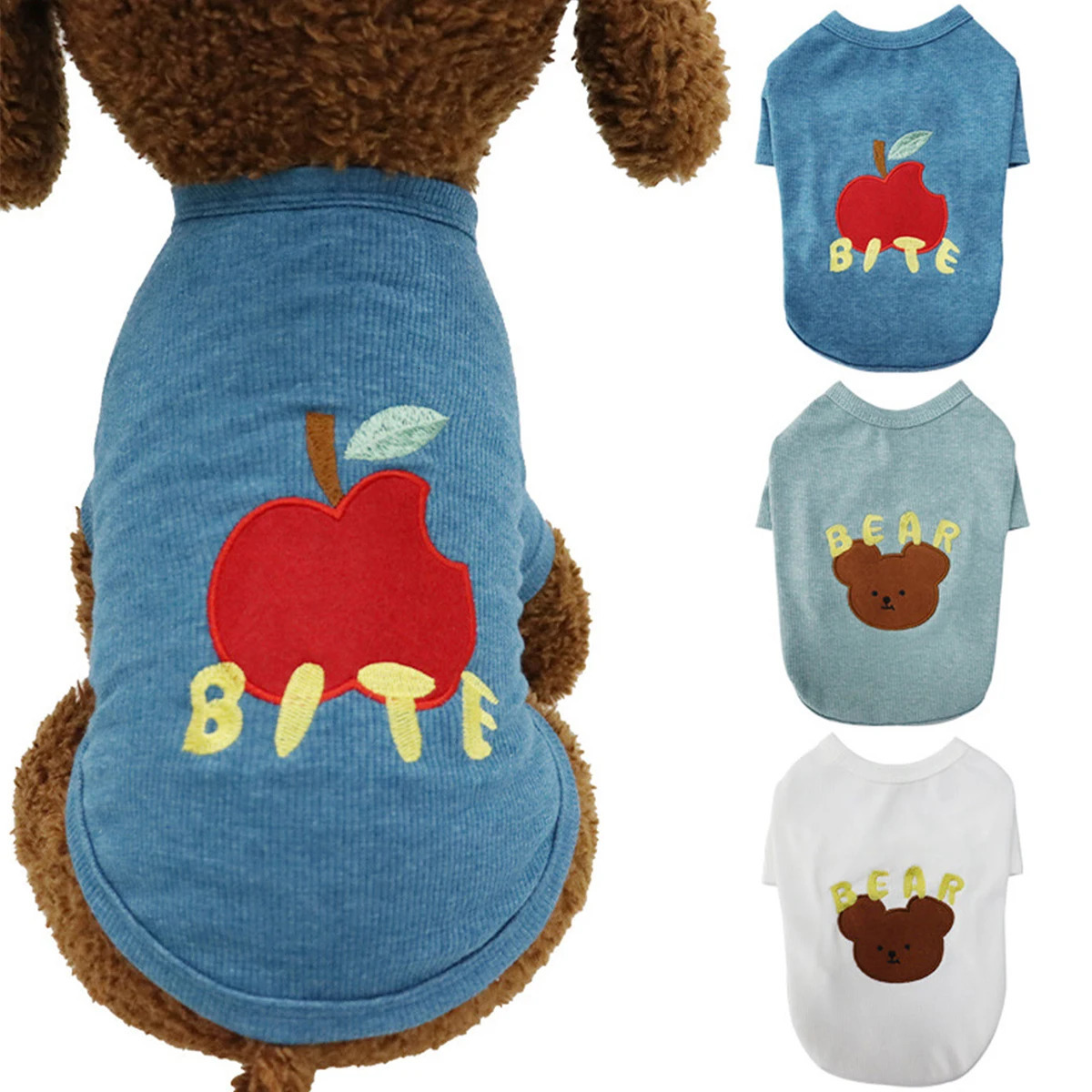 Tshirt for Dogs Cute Puppy Summer Clothes Soft Cats Clothing Breathable Dog Accessories 250814