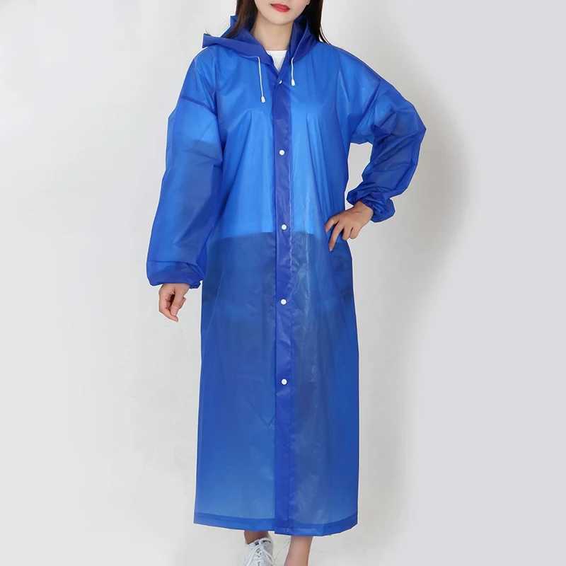 Environmental Women Raincoat Men Black Rain Clothes Cover Hooded Poncho Motorcycle Rainwear Adult Clear Portable Rain Y250814