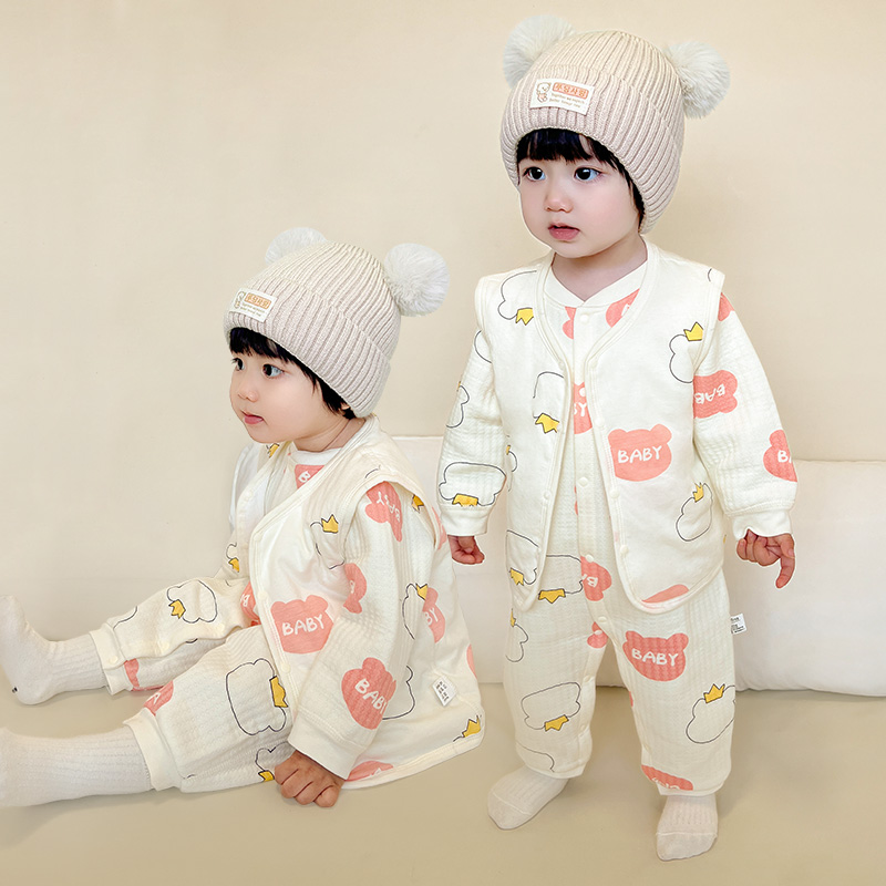 childhood comfort babys autumn winter thermal antiwind cotton vest