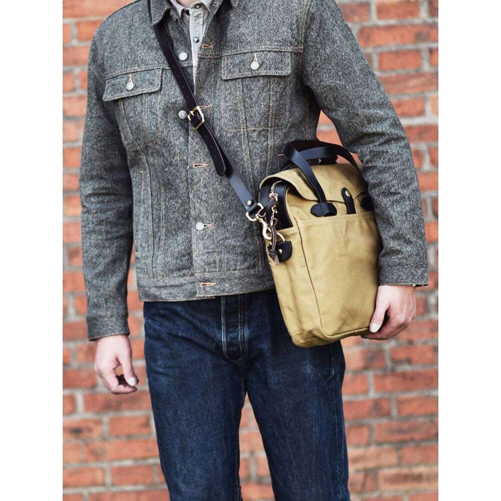 Designer bag 52 Tailor Brando American Vintage Men's Business Briefcase S ize 40*30*10cm Heavy Duty Oil Waxed Canvas 70256 Tote 15" Computer