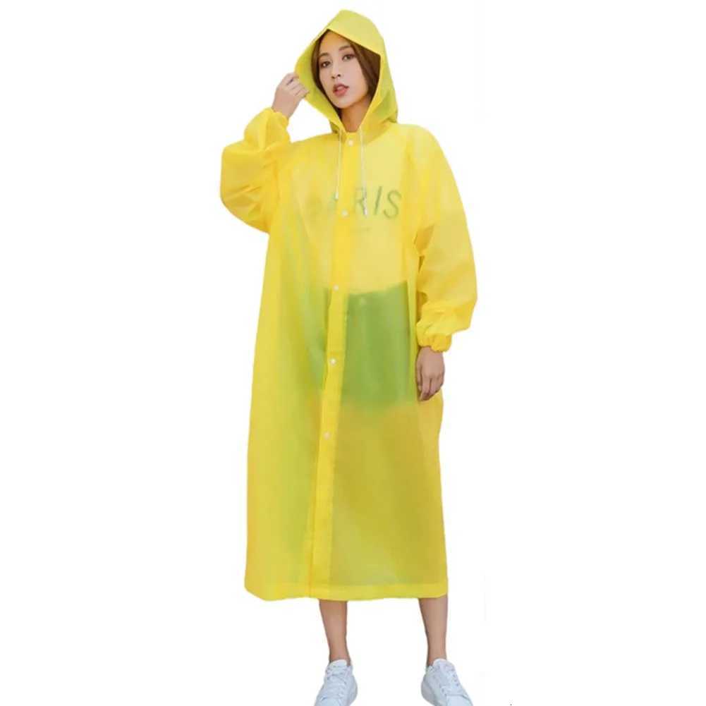 Raincoat Women Men EVA Impermeable Thickened Waterproof Rainwear Suit Outdoor Camping Hiking Rain Poncho Fashion Hooded Raincoat Y250814