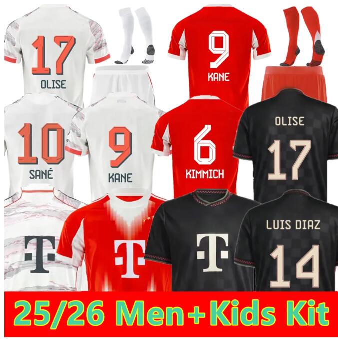 25 26 soccer jersey SANE 2025 2026 football shirt GNABRY camisa defutebol men kids kits KlMMICH fansplayer Oktoberfest Kit Neuer KANE TEL BayernS OLISE Munich