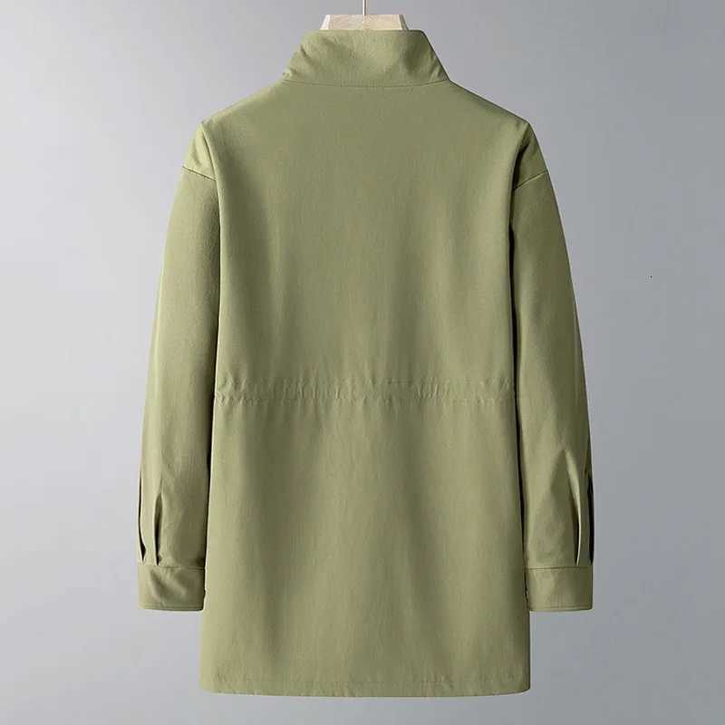 New arrival fashion super large medium to long windbreaker mens spring autumn casual coat plus sizes L-4XL 5XL 6XL 7XL 8XL 9XL W250815