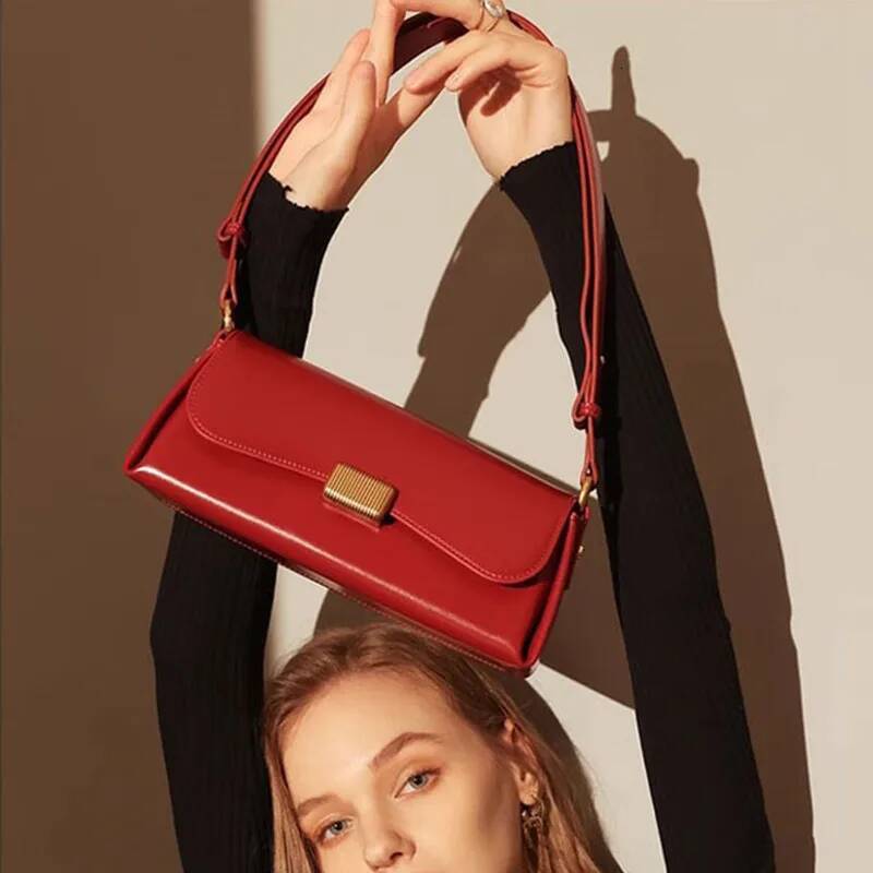 YANATARI Underarm Cowhide Genuine Leather Handbags Women Vintage Shoulder Bag Female Crossbody Bags High Quality 2024