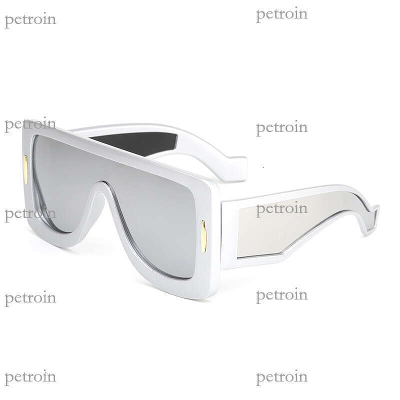 Large Frame One-Piece Personality Hip-Hop for Women, Avant-Garde Trendy Cyberpunk UV Protection Sunglasses