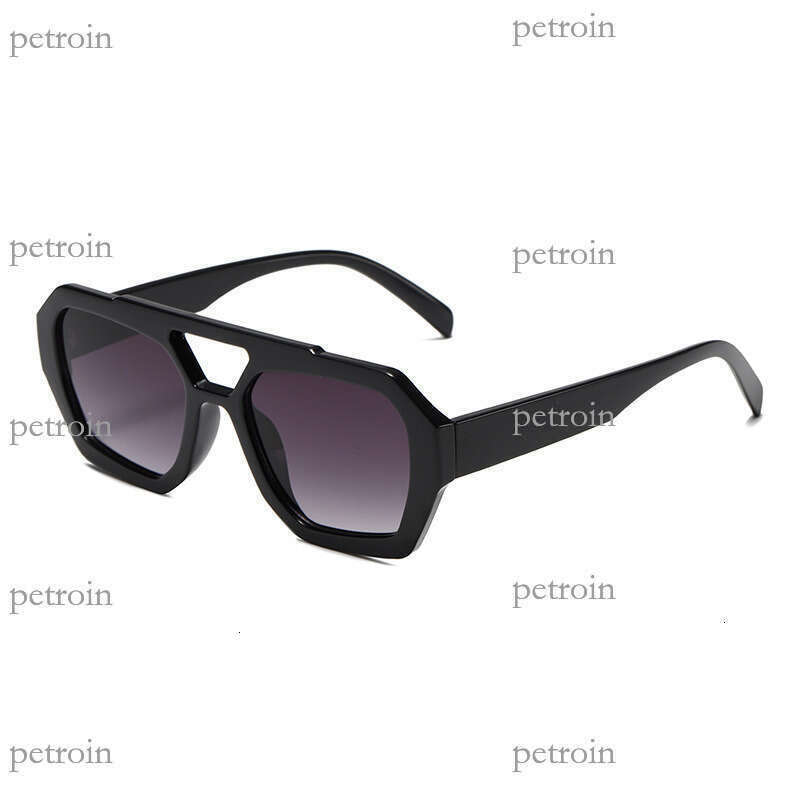 Unique Irregular Hot-Selling Double-Beam Sunglasses Fashion Square Frame Glasses for Women