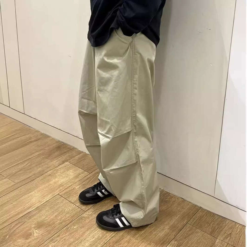 Designer Style U Series No Label Alternative Parachute Cuffed Paratrooper Oversized Casual Long Pants Unisex B5