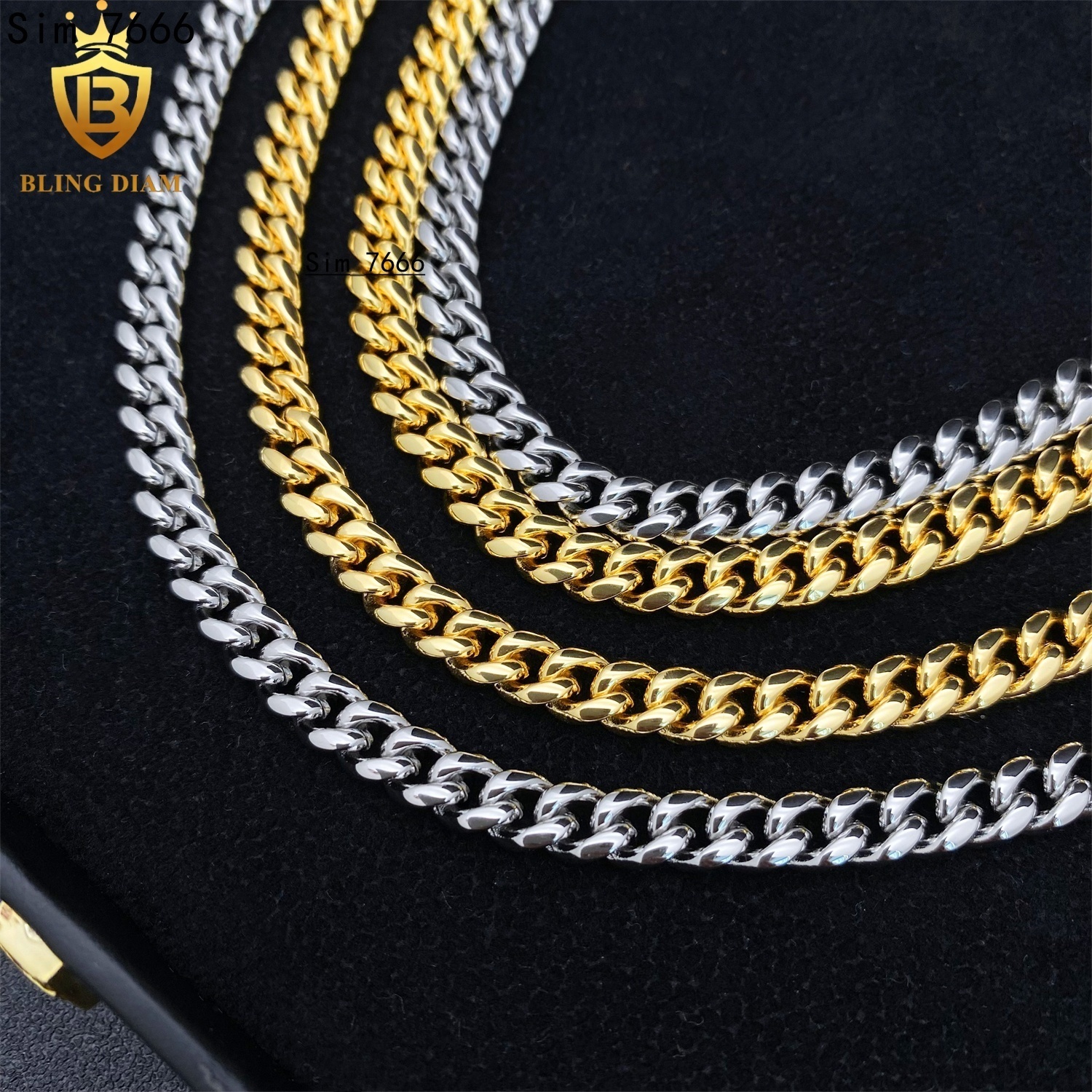 10mm Hip Hop Jewelry Cuban Link Chain 925 Sterling Silver Vvs Moissanite Iced Out Gold Plated Bracelet Necklace