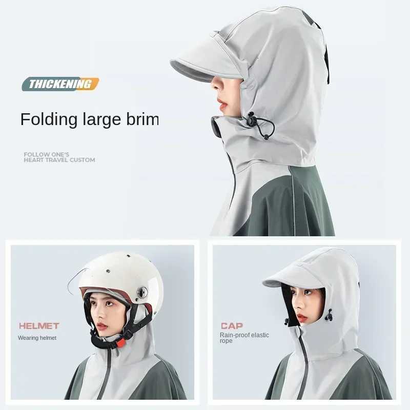 Motorcycle Raincoat Thickened and Lengthened Electric Vehicle Adult Long Full Body New Battery Vehicle Special Poncho Y250814