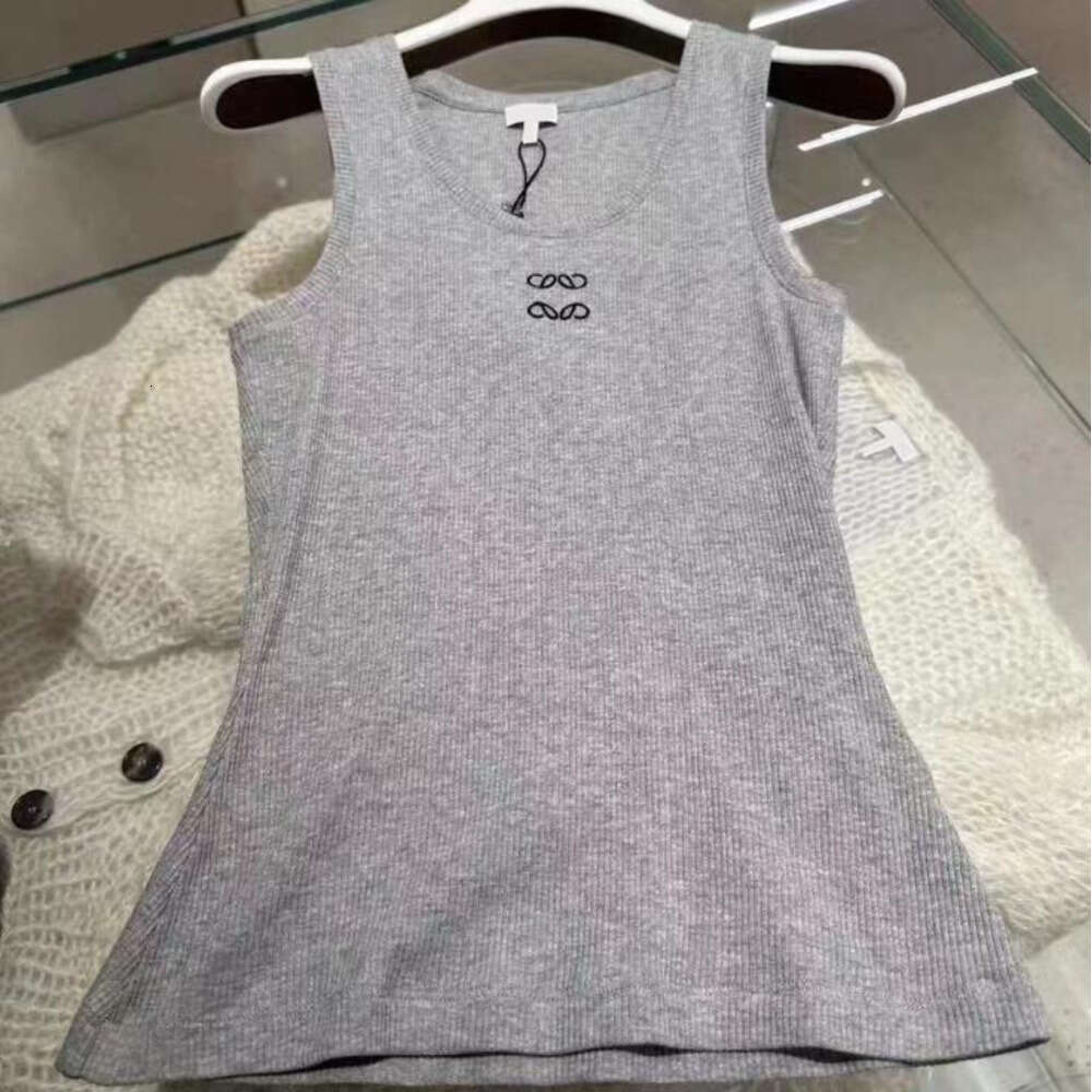 Loewetoplys Vest The Same Tanks Classic Knit Lowelle Tank Women's Letter Logo Camisole Designer High-End Knitted Suspenders Simple Sexy Short Sleeve Top 9Cd