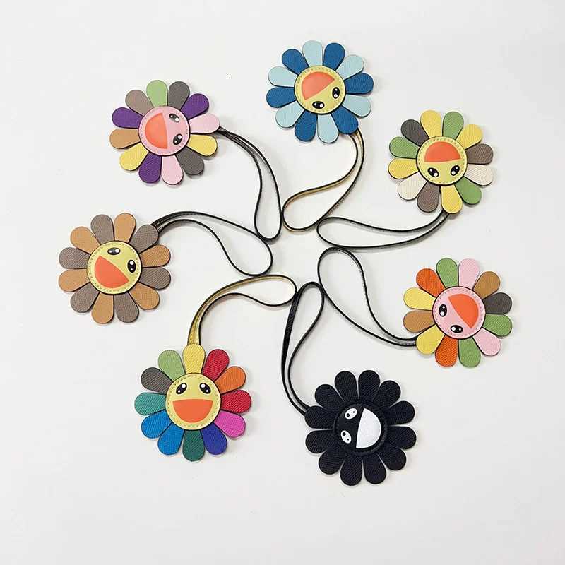 Fashion Genuine Leather Colorful Shower Keychain Bag with Pendant Ornament Accessories Y250815