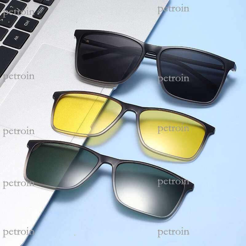 New Magnetic TR90 Blue Light Blocking Set Multi-Color Switchable Unisex Sun Protection Polarized Sunglasses