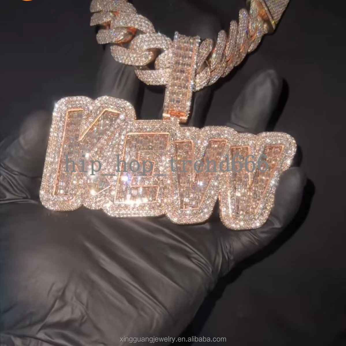 Manufactory Direct Hiphop Diamond Pendant 925 Sterling Silver CRA VVS Moissanite Diamond Pendant Custom Fine Jewelry Pendant