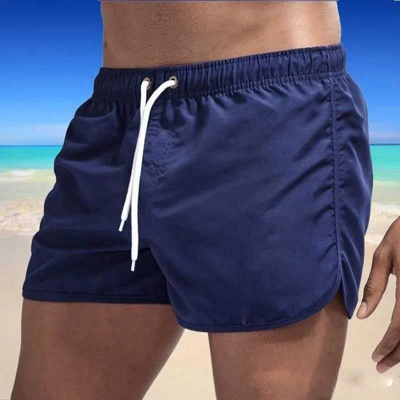2024 New summer Quick dry fitness short pants men comfortable breathable solid color beach shorts running sports training shorts Y250814