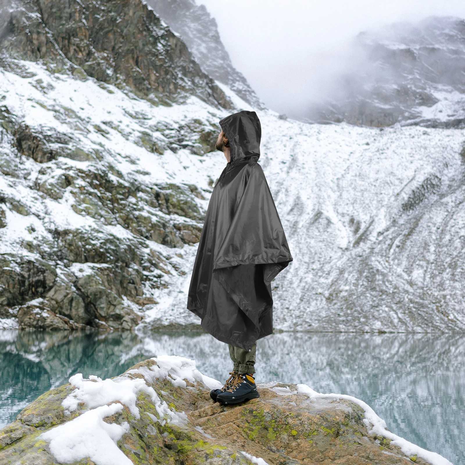 Hoodie Waterproof Raincoat for Men Women Outdoor Emergency Rainwear Durable Lightweight Camping Cycling Raincoat Rain Poncho Y250814