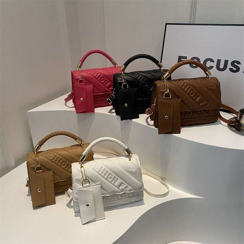 All Match Letter Small Square Handbag For Women Spring New Style Fashion Shoulder Messenger Bag