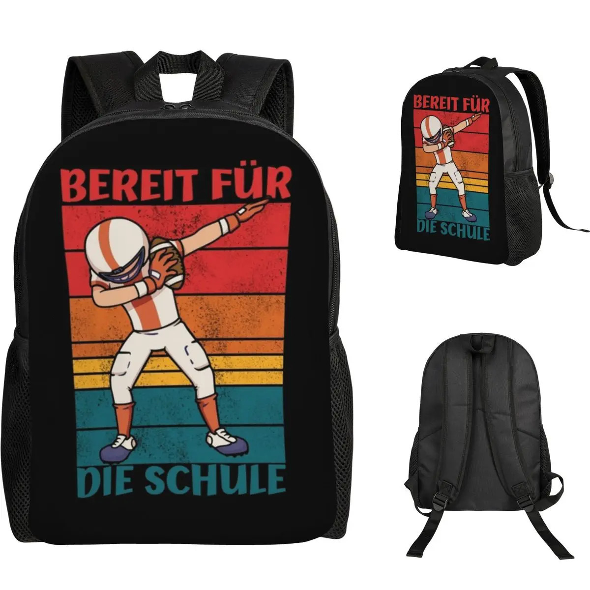 American Football Ball Backpack Daypack Large Capacity BookBag School Bag Shoulder Bags for Men Women 250809