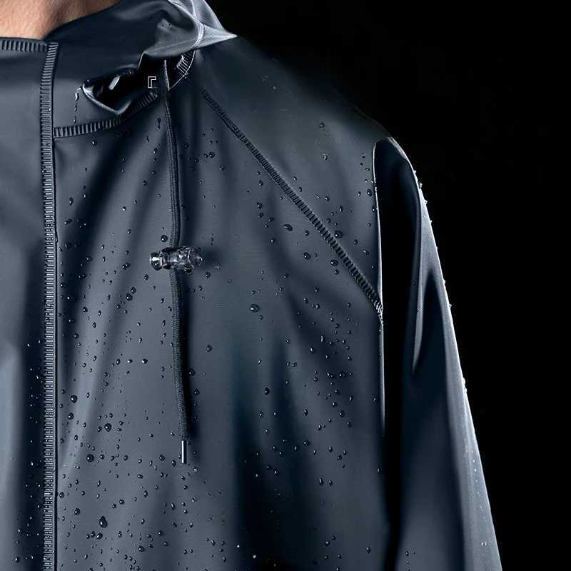 New Raincoat Split Thickened Raincoat suit Rainproof Windproof Wear-resistant Breathable Raincoat with Hat For Adult Man Woman Y250814