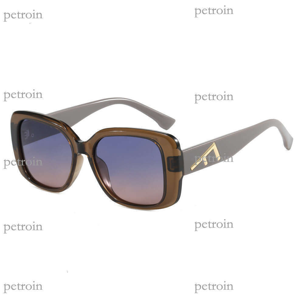 25 New Style Personality Large Frame F Model Wide Temple Ins Street Fashion Trend Women's Polarized Sunglasses