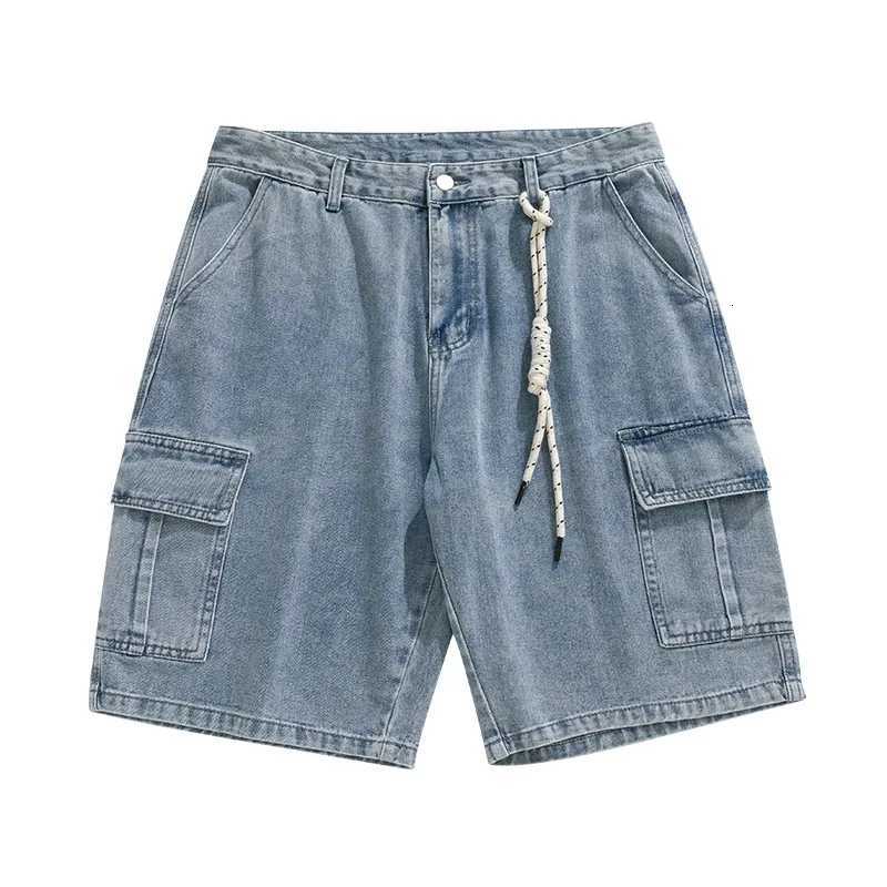 2025 New Denim Shorts for Mens Summer Thin Loose Breathable Pentagram Pants Trendy Versatile Casual Mid length Versati Y250814