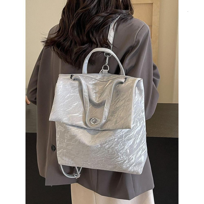 Autumn New Neutral Style Backpack Fashionable Women's Backpack, Summer New Simple Casual Large Capacity Backpack Autumn New Rock Pattern Designer