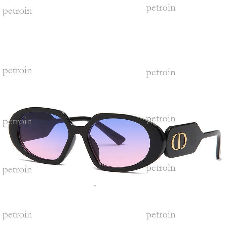 New Trendy Personality Street Style Fashion Versatile Oval High-end Internet Celebrity Sunglasses