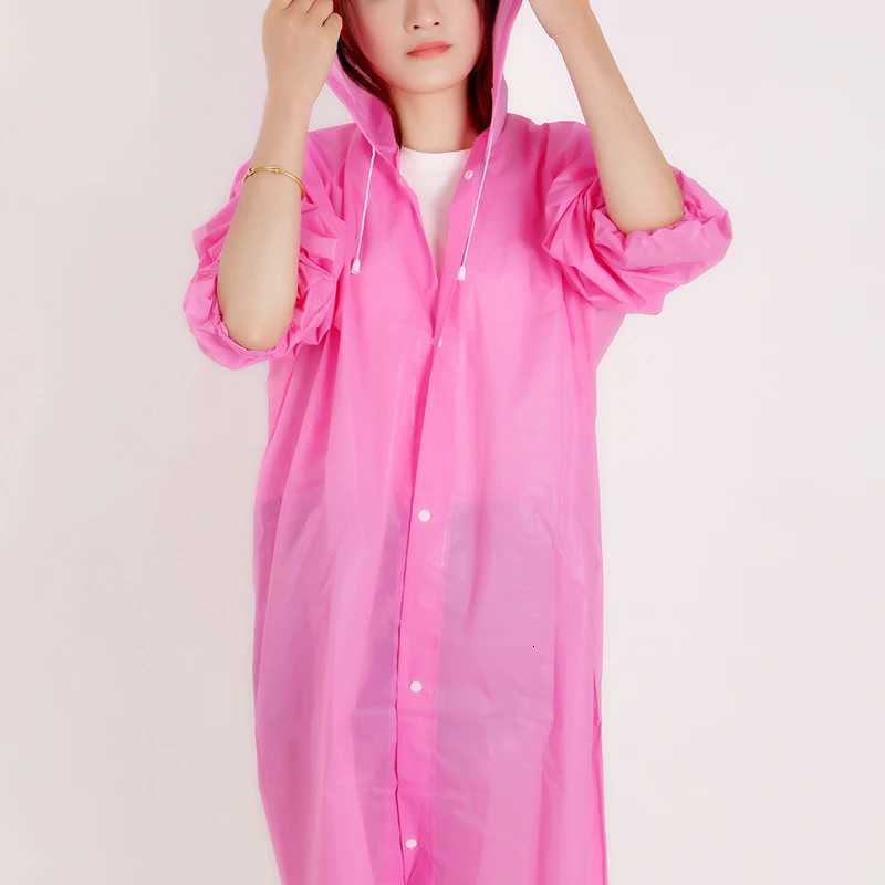 Environmental Women Raincoat Men Black Rain Clothes Cover Hooded Poncho Motorcycle Rainwear Adult Clear Portable Rain Y250814