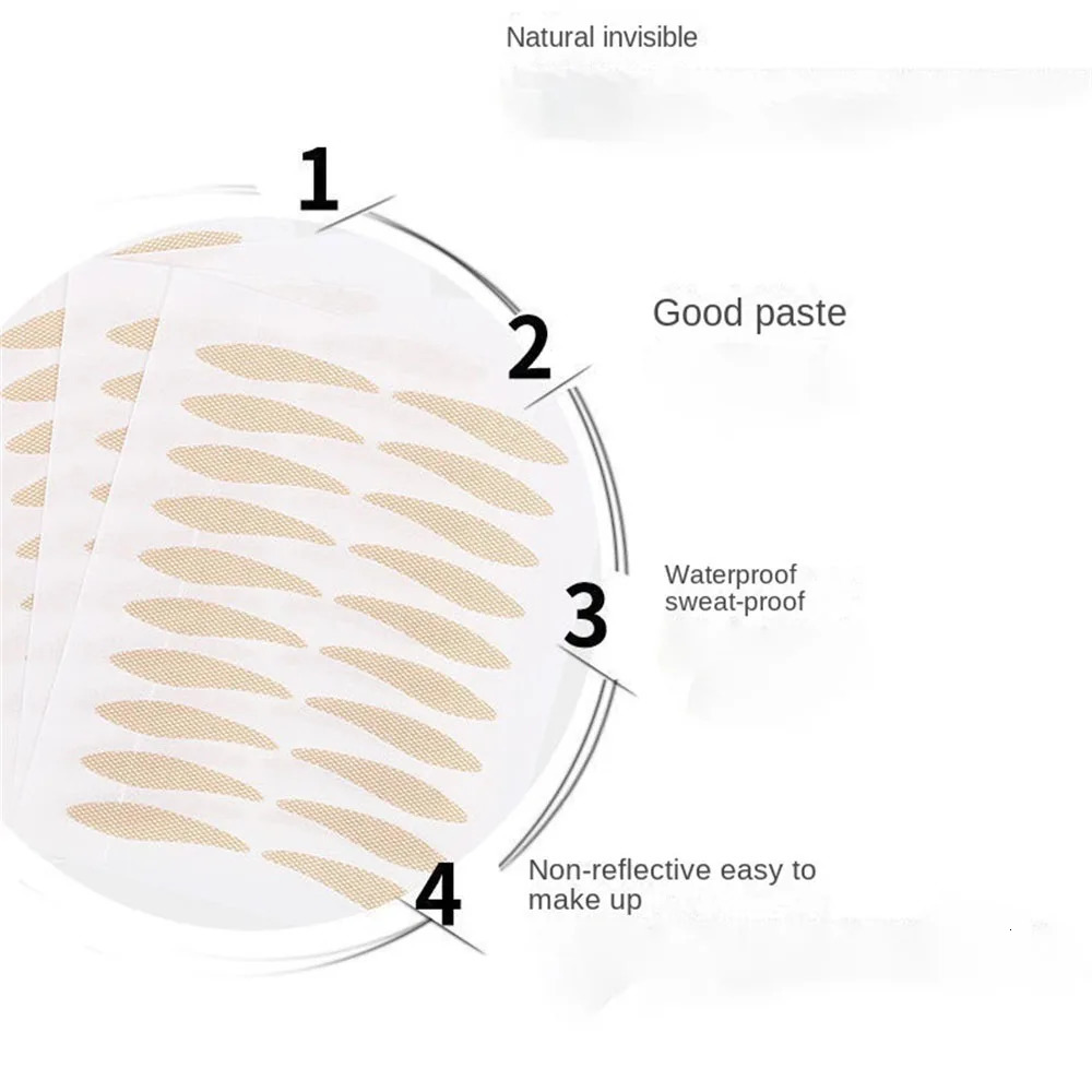 10sheet Gauze Lace Mesh Invisible Double Eyelid Sticker Waterproof Transparent Natural Self-adhesive Eyelid Tape Eye Makeup Tool 250811