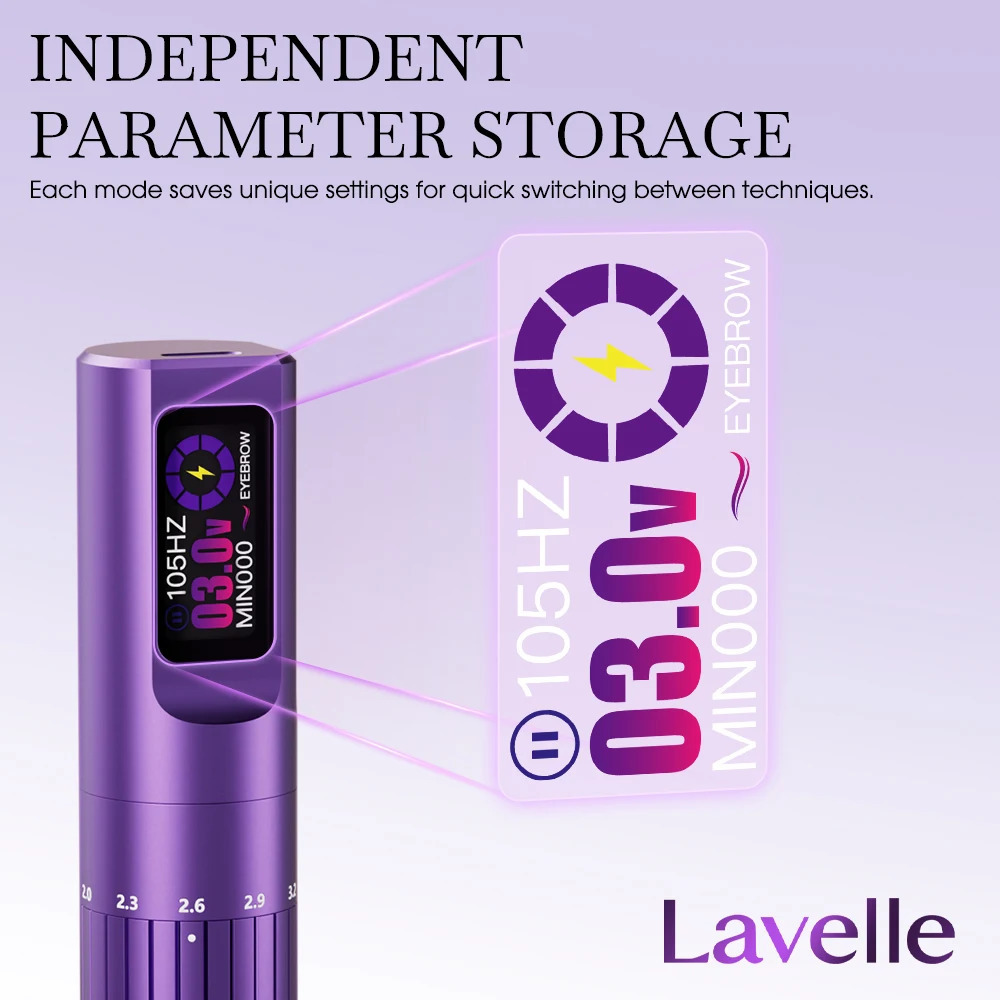 INKin Lavelle Makeup Permanent Machine Pen Eyeliner Tattoo Eyebrows Lips Scalp PMU 20pcs Cartridge Needle 250809