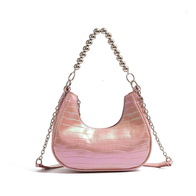 2025 Autumn New Women's Shoulder Bag Crocodile Leather Pattern Niche Underarm Bag Colorful Women's Bag New Women's Crossbody Bag Autumn