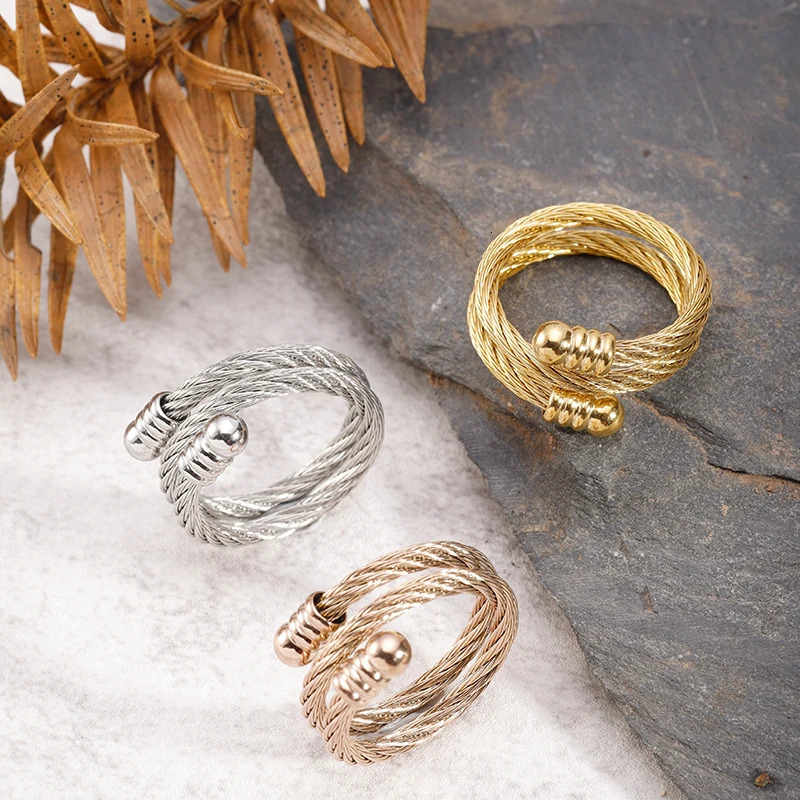 PAXA Unique n Vintage Adjustable Distorted Rings for Women Men Fashion Elegant Couple Wedding Party 2023 Jewelry Gifts 250811