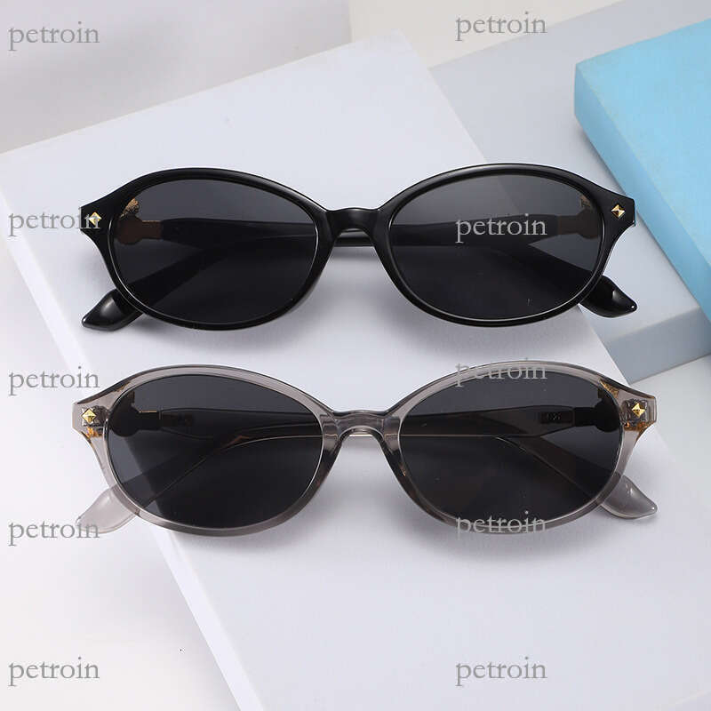 Frame Sunglasses for Women, High-End Crown Sunglasses, Small Saturn Nerd Blue Light Blocking Frame, Non-Prescription Glasses