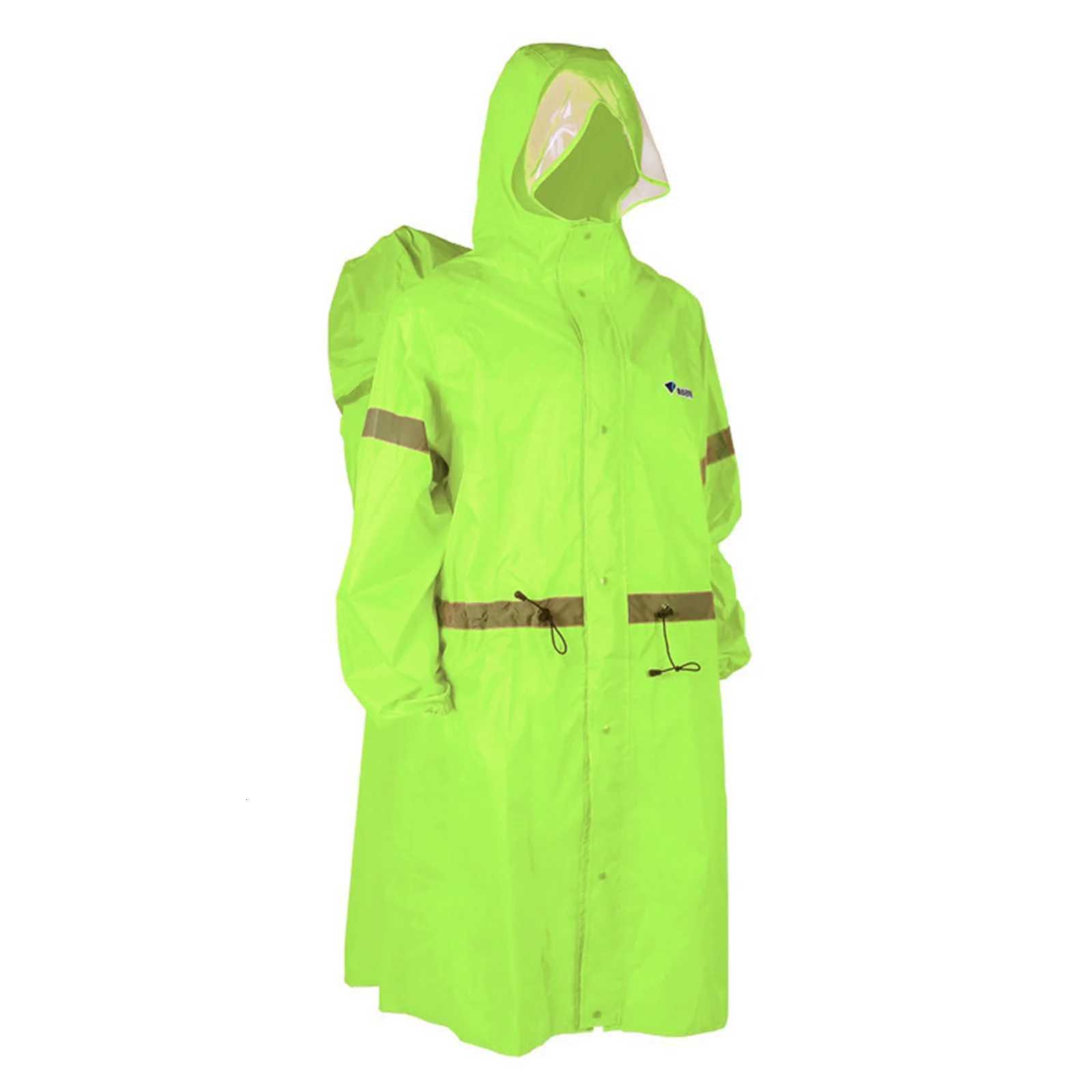 Hooded Rain Poncho for Adults High-visibility Reflective Waterproof Raincoat with Backpack Cover Y250814