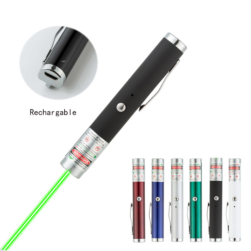 USB Charging Green Laser Pointer Powerful Laser Pen 711 Red Dot 532nm Continuous Line Hunting Laser Equipment