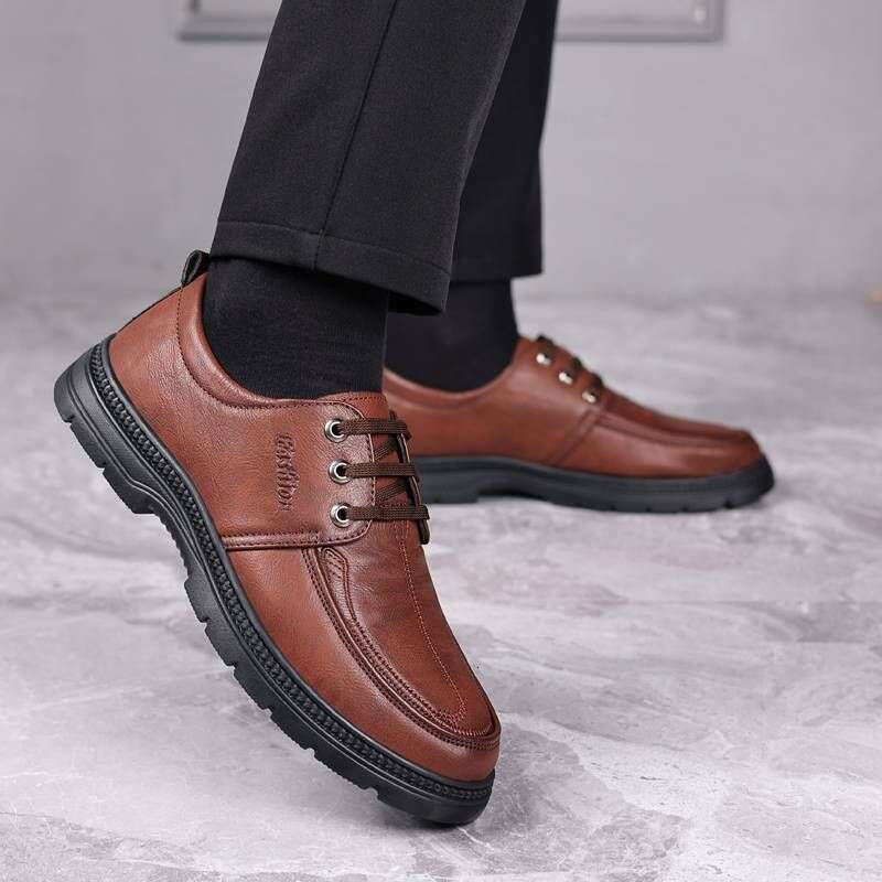 Brand Mens Casual Footwear Men Formal Business Leather High Quality Male Walking Shoes Lace Up Men's Skate Flats