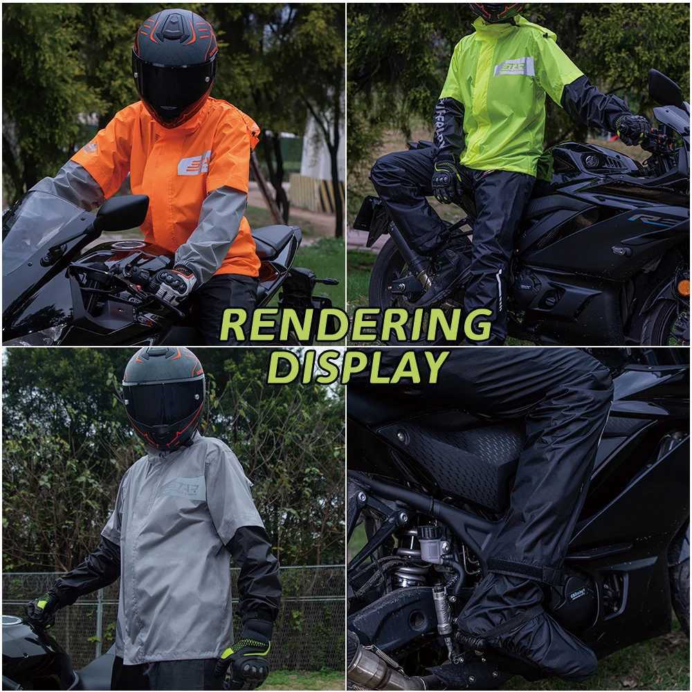 Star Field Knight Motorcycle Riding Raincoat Set Raincoat Rainpants Split Men and Womens Thin Reflective Waterproof Clothing Y250814