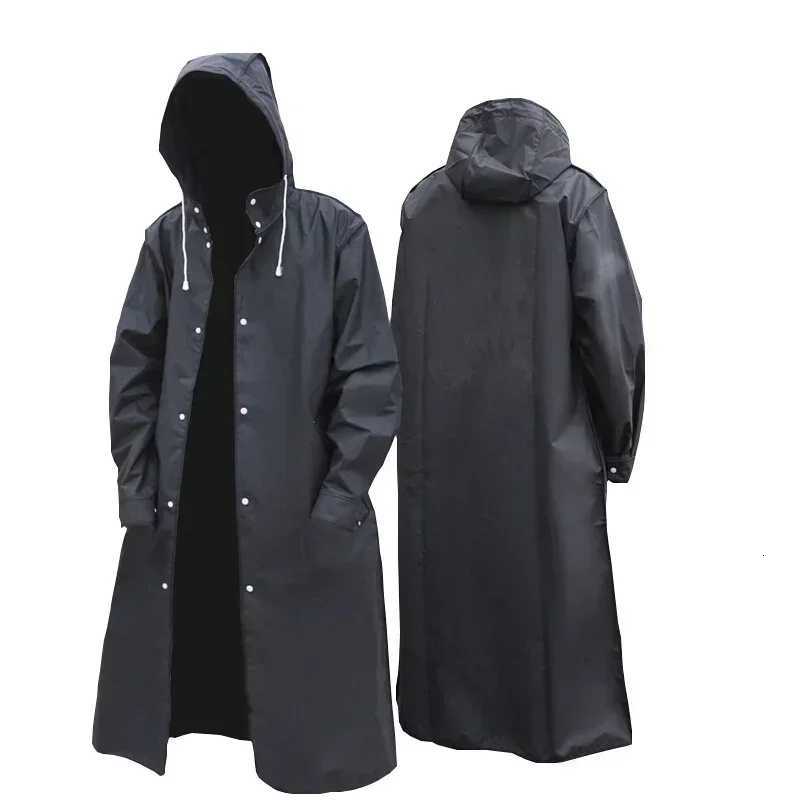 Waterproof Rain Coat Biker Raincoat Black Poncho Mens Resistant Raincoats for Rain Windbreaker Adult Style Rope Woman Gear Home Y250814