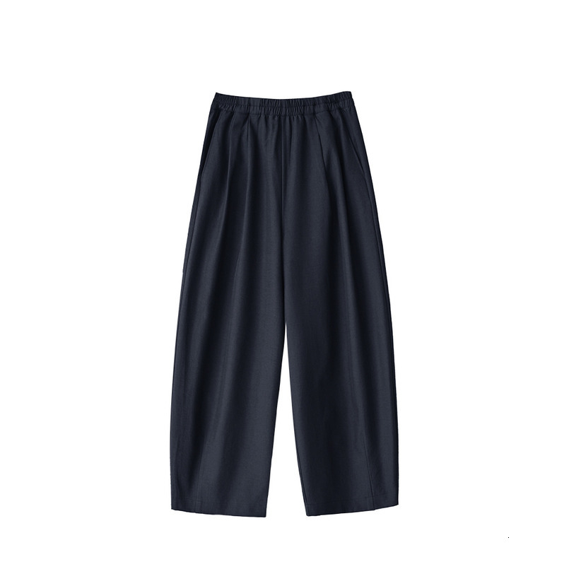 ABOUTSEA25 New Balloon Summer Thin High-End Wrinkle-Resistant Slimming Nine-Point Wide-Leg Pants for Women