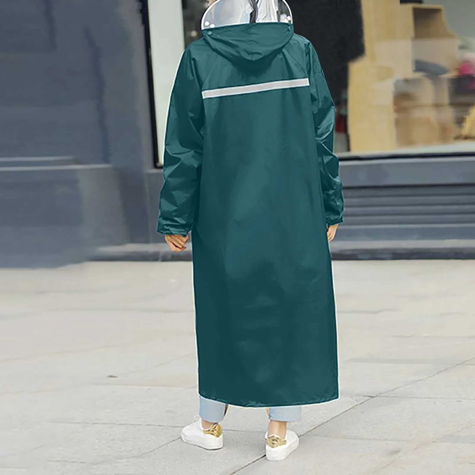 Unisex Waterproof Long Raincoat Waterproof Hooded EVA Rain Men Poncho Outdoor Hiking Rainwear Clothing Men Rain Coat Y250814