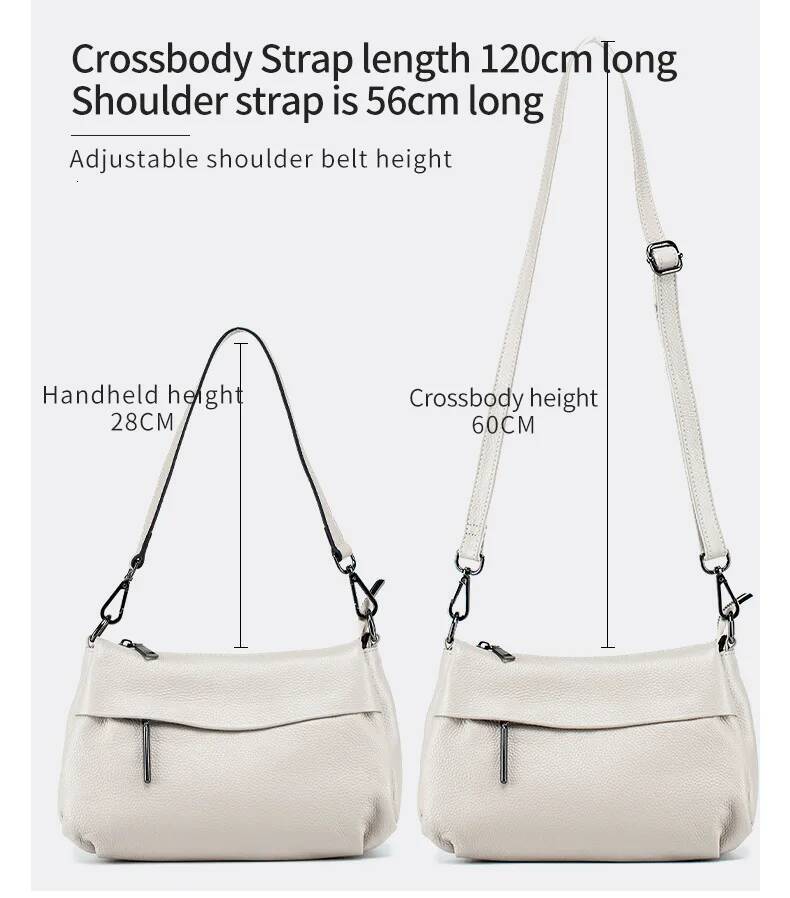 High Quality Real Handbag Ladies' Genuine Leather Shoulder Women's Casual Messenger Bags Versatile Crossbody Bag