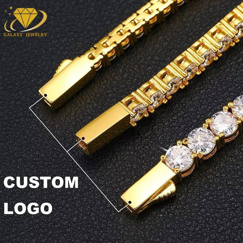 Cheap Price Moissanite Chain Link Bracelet Women Fashion Jewelry VVS Iced Out Diamonds 2-8mm Tennis Bracelets Bangles