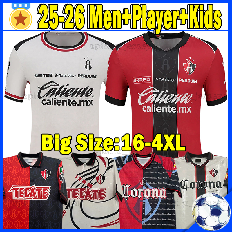XXXL 4XL 25 26 Atlas soccer jerseys GONZALEZ Los Zorros Retro 1994 97 2000 football shirts 2025 2026 The Foxes AGUIRRE DJURDJEVIC Player Version Men Uniform kids kits