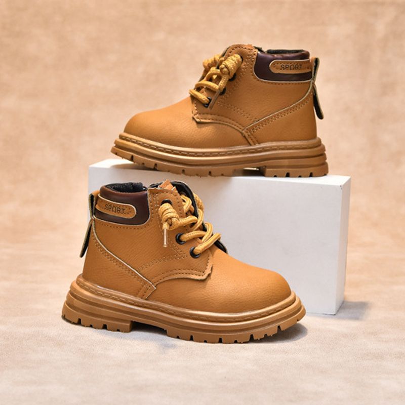 Child Shoes Short Ankle Snow Boots Kid Boots Kidsnest Boy Girl Fashion Soft PU Leather Warm Toddlers Children Boots US 5C-12.5C