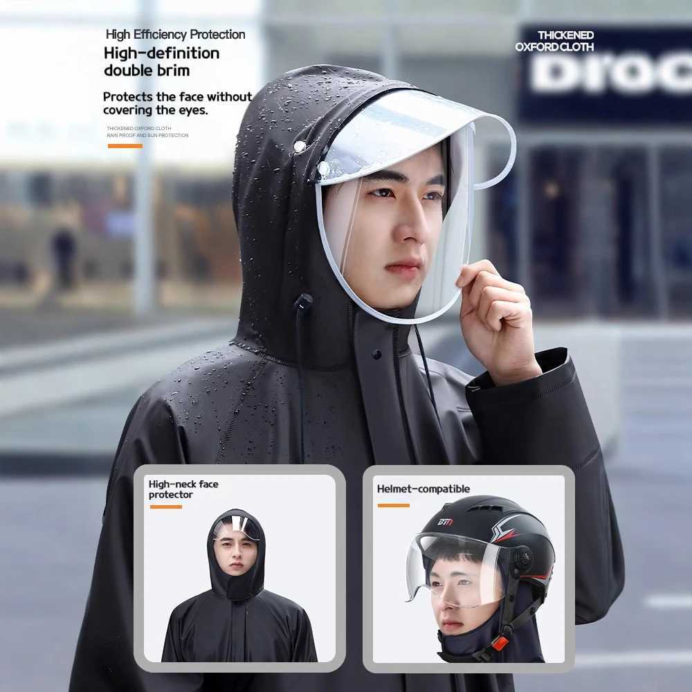 Raincoat mens suit womens rainstorm takeaway rider riding waterproof motorcycle up and down split special rain pants Y250814